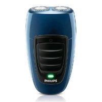 飞利浦(PHILIPS)电动剃须刀男士刮胡刀胡须刀电须刀双刀头干电池式/插电式 PQ190/16蓝色-充电式