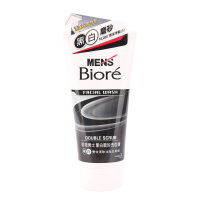 香港版花王碧柔(Biore)男士洗面奶100g 黑白磨砂-双效清除油脂及黑头
