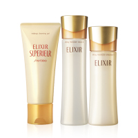 资生堂ELIXIR怡丽丝尔水乳套装 优悦活颜水乳三件套145g+170ml+130ml(滋润型)