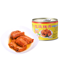 古龙食品红烧排骨罐头速食优质排骨猪肉炒菜即食下饭佐餐小吃256g