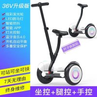 双轮电动儿童平衡车可坐可骑小学生女便宜智能代步车带扶手可坐可骑