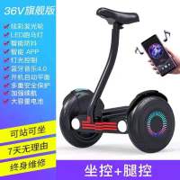 双轮电动儿童平衡车可坐可骑小学生女便宜智能代步车带扶手可坐可骑旗舰版