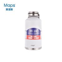 美派斯（maps）喷塑YD01-2000保温杯真空内外304不锈钢超大容量（2000ML）白色