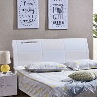 床头板简约现代床头靠背板双人床头1.5米1.8经济型白色烤漆床头板