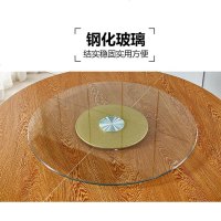 饭桌餐桌圆形家用实木10人15人可移动饭店转盘大圆桌面可折叠圆桌