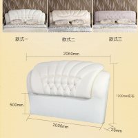 现代简约双人床头皮艺1.8米床头大床加宽拼接欧式软 床头板 邮
