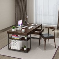 实木电脑桌台式书桌简易北欧家用简约长方形卧室写字台现公桌