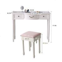 美式电脑桌台式家用田园书桌学习桌现代简约写字台实木办公桌白色