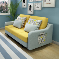 北欧小户型布艺沙发床可折叠客厅多功能双人拆洗两用1.2米1.8沙发