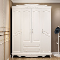 欧式衣柜现代简约实木小户型经济型卧室三四五白色组装木质