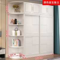 欧式衣柜组装推拉出租房用现代简约卧室经济型滑移木质大衣橱