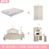 北欧床公主床单人床1.35米少女孩床欧式美式公主床白色ins风