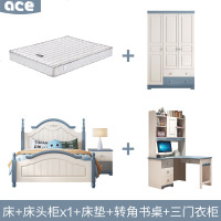 床男孩单人床房家具组合套装1.2米1.5米青少年家用男童床