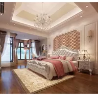 欧式床双人床婚床主卧室现代简约1.8m公主床风格家具套装组合雕花