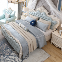 欧式床实木床公主床1.8米欧式家具双人床主卧室 现代简约婚床大床