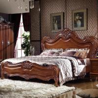 欧式床现代简约1.8米实木床双人床雕花婚床公主床主卧法式床
