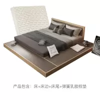 现代简约双人床日式榻榻米床1.8米1.5米北欧主卧矮床出租房单人床