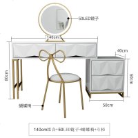 北欧梳妆台卧室收纳柜一体现代简约化妆台网红ins风可移动化妆桌