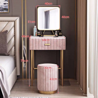 北欧大理石面梳妆台简约卧室迷你化妆台现代小户型网红ins化妆桌