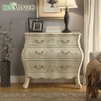 美式复古三斗柜客厅储物多功能卧室靠墙柜子欧式收纳装饰斗橱家用