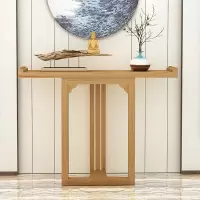 新中式玄关桌翘头香案入户条案厅供桌仿古长桌子禅意实木玄关柜