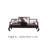 现代新中式实木布艺沙发组合 新古典复古客厅禅意家具 轻奢中国风