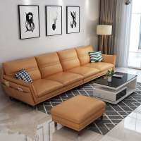 北欧现代简约沙发客厅整装头层牛皮大小户型意式网红真皮沙发组合