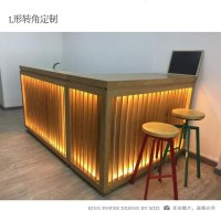 收银台柜台现代简约店铺小型美容院公司复古吧台桌前台接待台商用