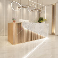 创意艺术吧台收银台理发奶茶服装店店铺小型前台接待美容院柜台桌