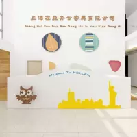 幼儿园前台吧台教育机构接待台培训班早教中心收银台卡通游乐前台
