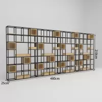 铁艺隔断置物架客厅玄关书架收纳柜办公室屏风展示架餐厅落地花架