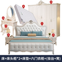 工厂直销欧式床双人床主卧大床1.8米家用公主床储物床卧室实木床