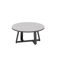 设计师岩板茶几圆形小户型客厅意式简约现代北欧轻奢茶几边几组合