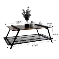 北欧茶几简约现代创意家具小户型客厅网红铁艺家用茶桌实木小茶几