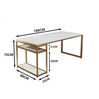 北欧电脑台式桌家用书房极简大理石轻奢书桌卧室写字台长办公桌子