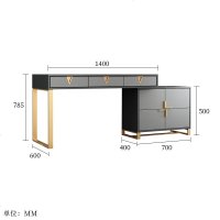 现代简约家用轻奢写字台北欧书房伸缩学生书桌电脑台式转角办公桌