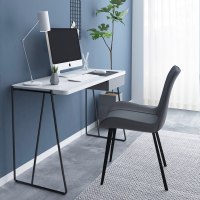 白色书桌轻奢ins北欧小户型书桌椅组合简约电脑桌书桌两用写字台
