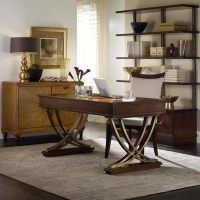 美式实木书桌轻奢家用卧室桌欧式写字台书法书房办公电脑桌书桌椅