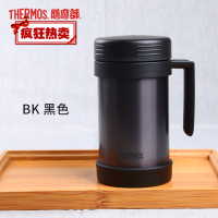 膳魔師(THERMOS)真空不锈钢保温杯办公室带把手便携泡茶水杯JMF-501 黑色