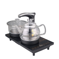 自动上水壶电热水壶时光旧巷家用泡茶具器抽水式电烧水壶自吸式电茶炉单炉 黑色双玻璃