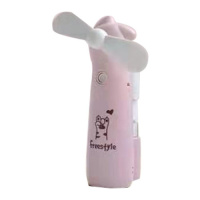 手持便携喷水风扇可充电风扇卡通USB风扇加湿喷水风扇 F655粉色 喷水