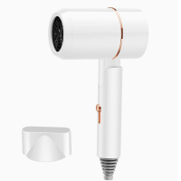 电吹风机可折叠吹风筒 冷热风家用宿舍用 学生便携式 白色旅行款蓝光 可折叠