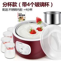 小型酸奶机全自动家用自制宿舍发酵多功能玻璃分杯纳豆米酒时光旧巷酸奶机 紫色(钢胆+分杯)