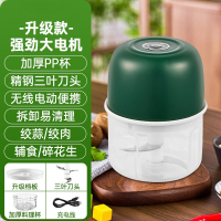 绞肉机家用电动小型多功能自动搅拌器打碎肉搅肉馅碎菜辅食打蒜机_300毫升3叶钢刀绞蒜绞肉