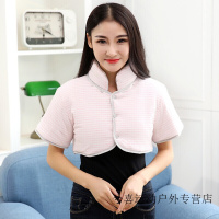 彩棉秋冬保暖睡觉护肩颈护肘肩周保暖中老年子均可拆杏色肤色长袖