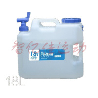 户外PE大水桶18L自驾游野营储水器水袋车载饮用四方水桶 四方水桶 18L