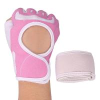 健身房手套女式半指哑铃骑行长护腕健美运动滑训练透气耐磨手套粉红色粉色