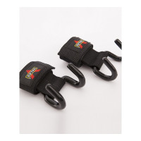 助力钩双勾举重握力钩引体向上握力带硬拉力量训练助力带护腕健身 加棉款助力钩 均码