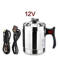 车载开水杯汽车电热杯烧水壶车用加热杯电饭煲煮锅旅行12V24V