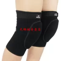 户外护膝护具运动 跑步骑行守员护膝足球 篮球护具护膝绑腿加厚 黑色